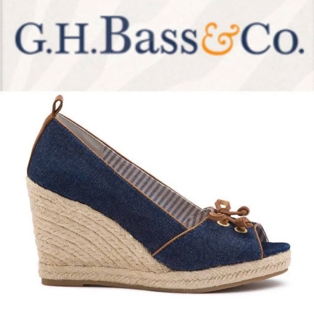 G.H Bass & Co Slip on Heel - Blue Denim